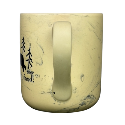 Vermont Fast Food Bear Marble Mug in beige with bear and tree design