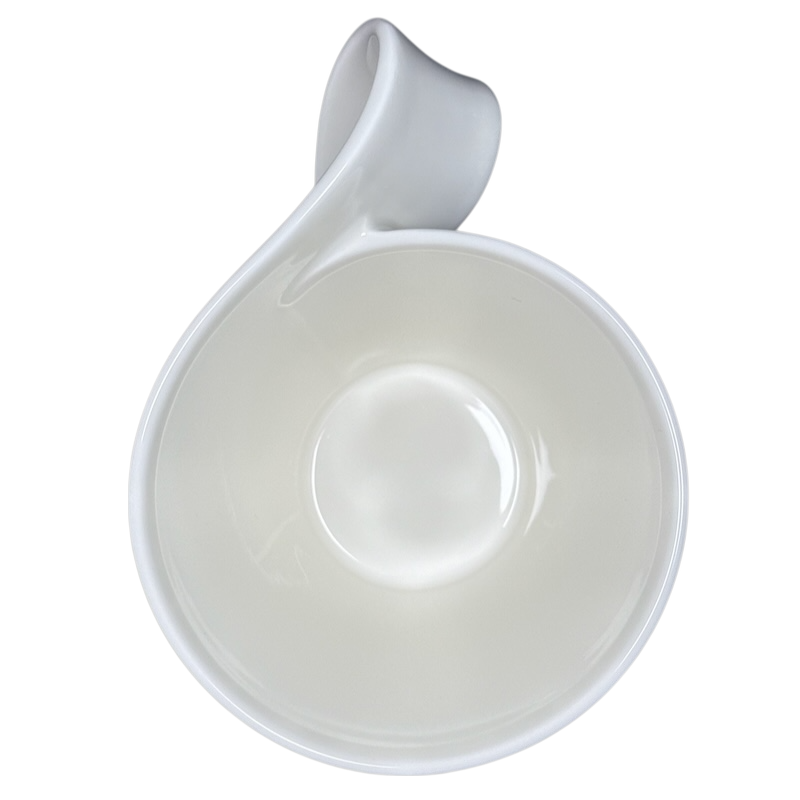 Villeroy and Boch New Wave Stars Sagittarius zodiac coffee mug in white ceramic with sculpted curled handle