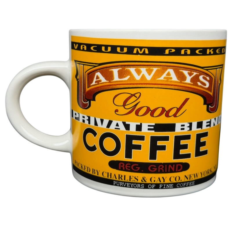 Vintage Always Good coffee mug featuring a classic design and bold colors for coffee lovers
