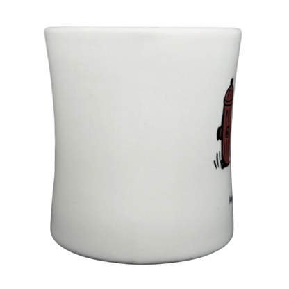Vintage Bad Dog Wisdom Assert Yourself mug with playful dog and fire hydrant design