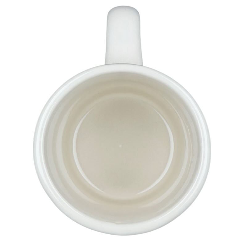 Vintage Bad Dog Wisdom Assert Yourself mug featuring a smooth, white interior design