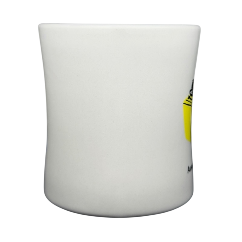 Vintage Bad Dog Wisdom Assess Risk & Reward mug in white ceramic with a smooth finish