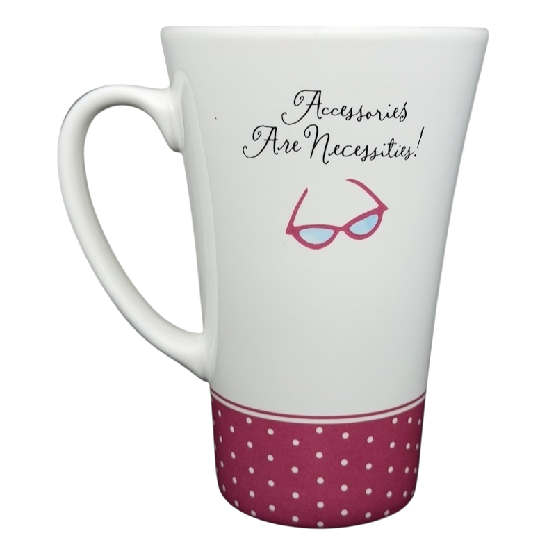 Hallmark vintage Barbie 45th accessories mug with cheerful design and polka dot pattern