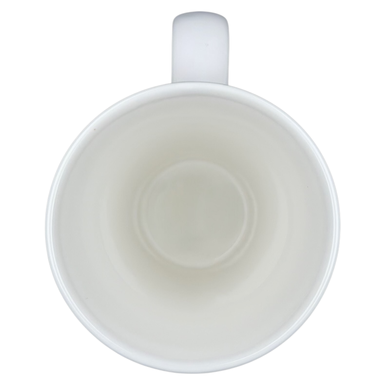 Empty Hallmark vintage Barbie 45th accessories mug with smooth interior, perfect for collectors