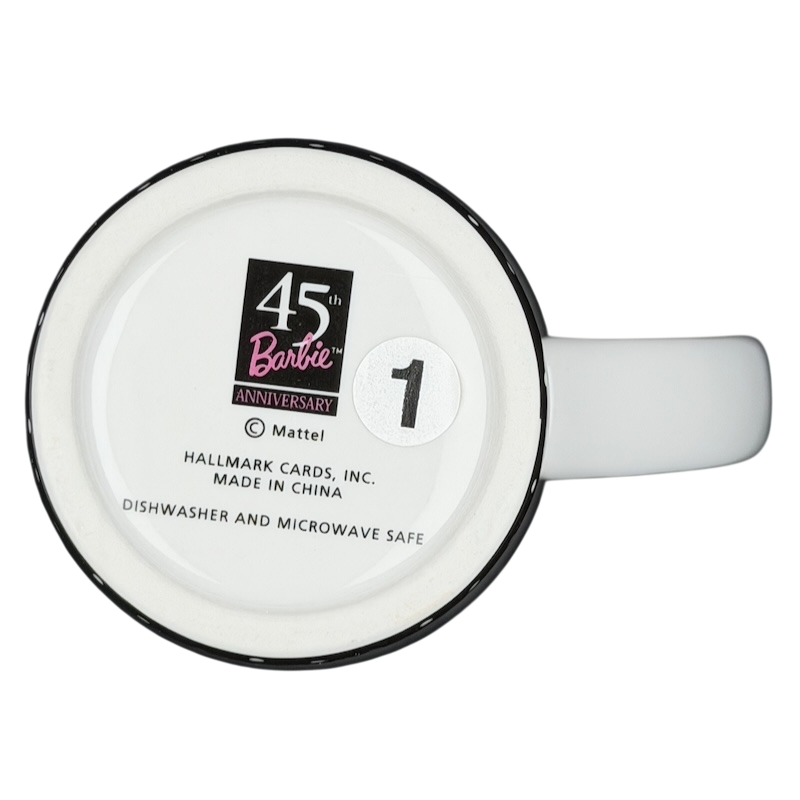 Hallmark vintage Barbie 45th Buy The Shoes mug with dishwasher and microwave safe labels