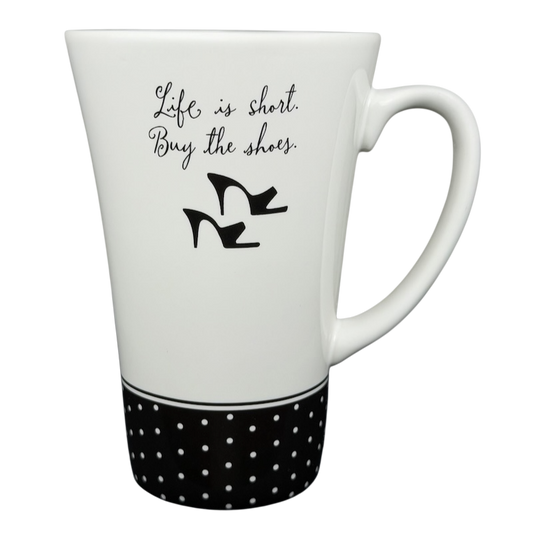 Hallmark vintage Barbie 45th Buy The Shoes mug with a stylish design and inspirational quote