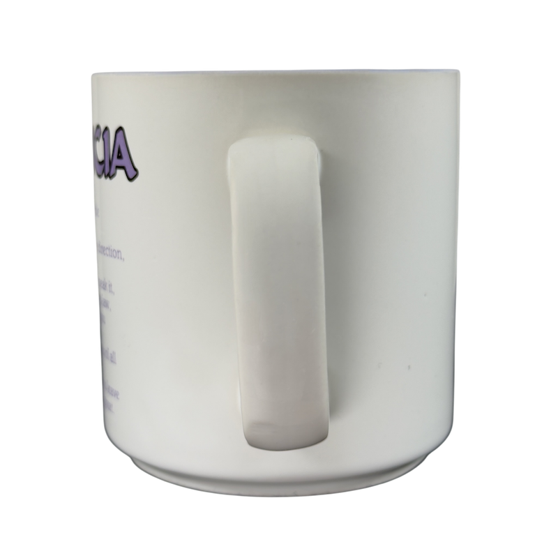 Vintage collectible PATRICIA name mug featuring unique design and smooth handle for collectors