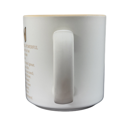 Vintage collectible RON name mug with inspirational quotes and a sturdy handle