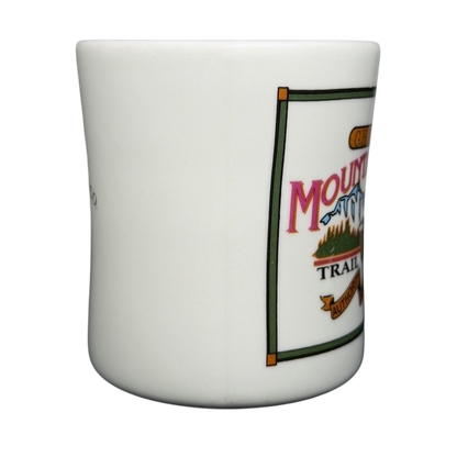 Vintage G.H. Bass mountain ridge mug featuring colorful graphics and a classic design.