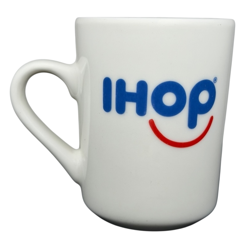 Tuxton vintage IHOP smiley mug featuring a cheerful logo design for coffee lovers