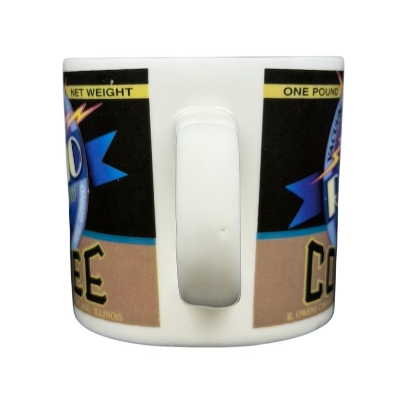 Westwood vintage Radio Brand coffee mug featuring colorful retro graphic design