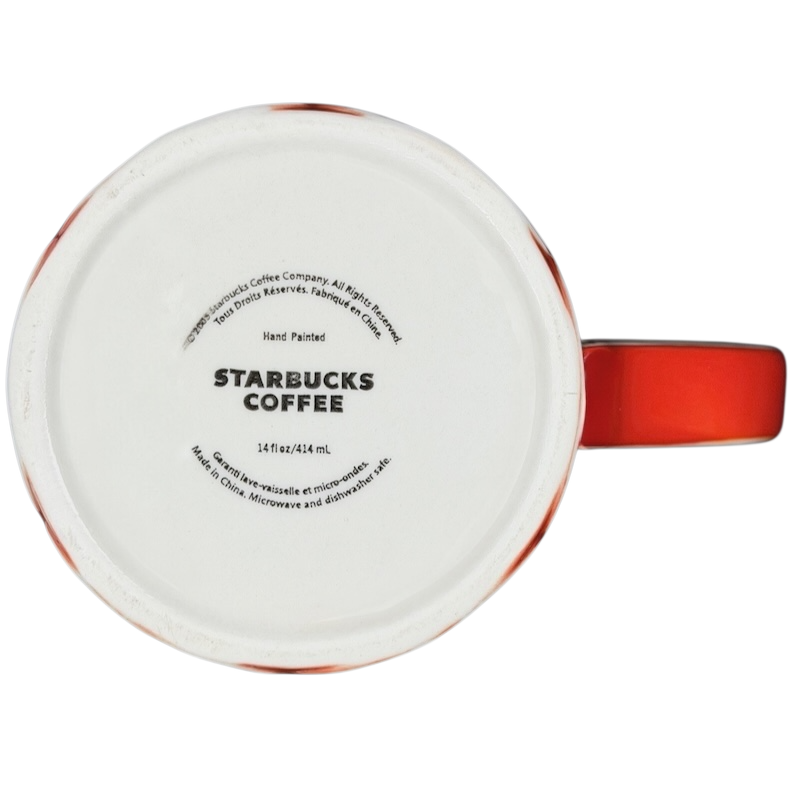 Vintage Starbucks abstract ombre mug featuring a glossy finish and vibrant colors