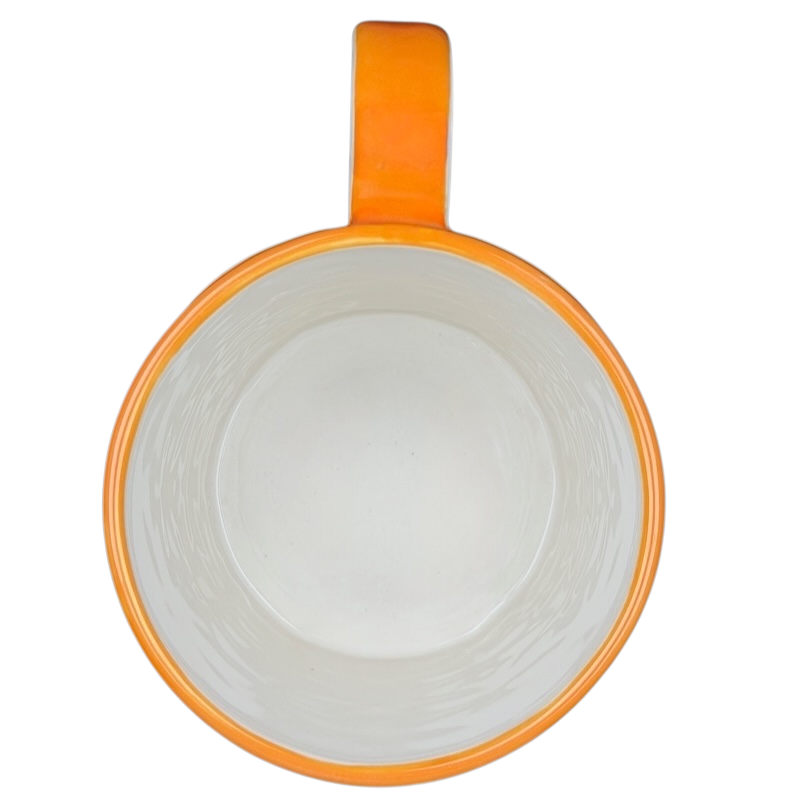 Vintage Starbucks abstract ombre mug in orange with a smooth ceramic finish and a sleek design