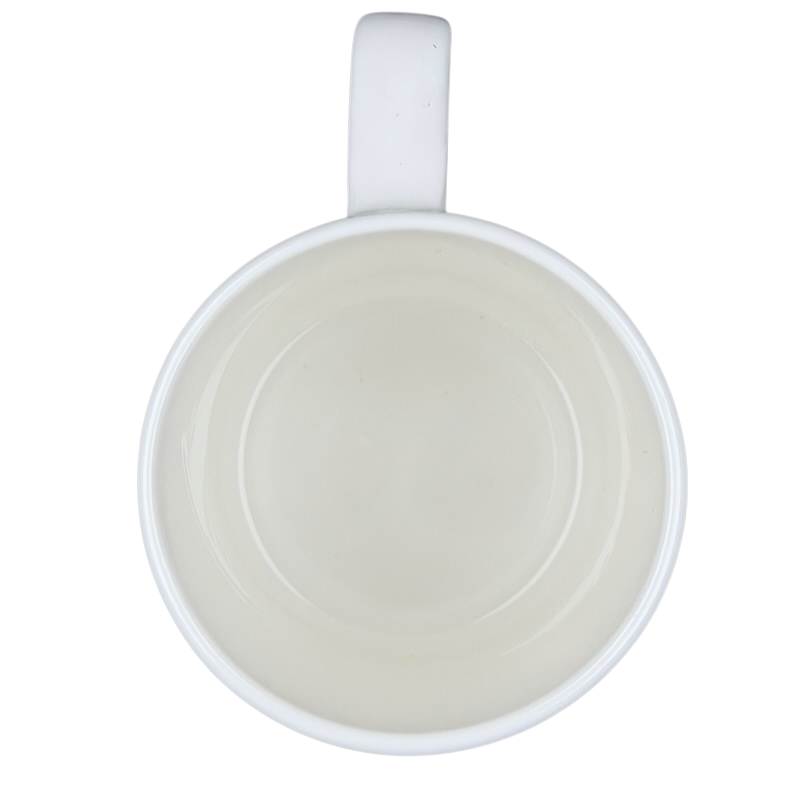 Virgin Atlantic Robert Welch Dual Propeller mug in white ceramic with a smooth interior finish