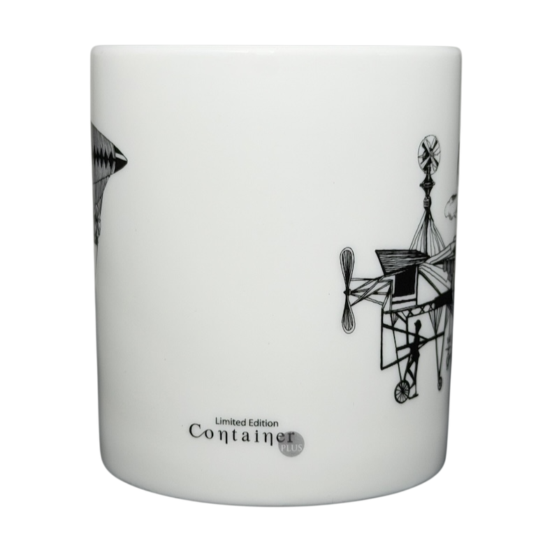 Limited Edition Virgin Atlantic Robert Welch Dual Propeller mug featuring unique black and white design