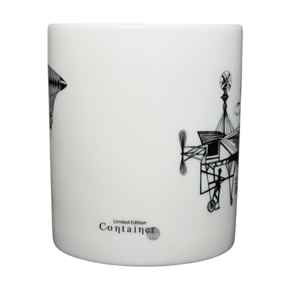 Limited Edition Virgin Atlantic Robert Welch Dual Propeller mug featuring unique black and white design