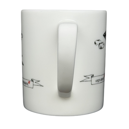 Virgin Atlantic Robert Welch Dual Propeller mug with a sleek white design and stylish handle