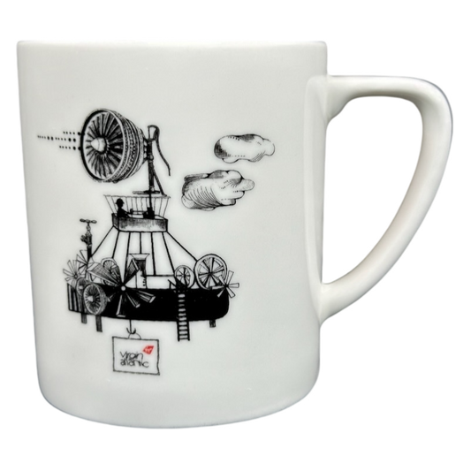 Virgin Atlantic Robert Welch flying machines mug featuring a unique design with aviation elements