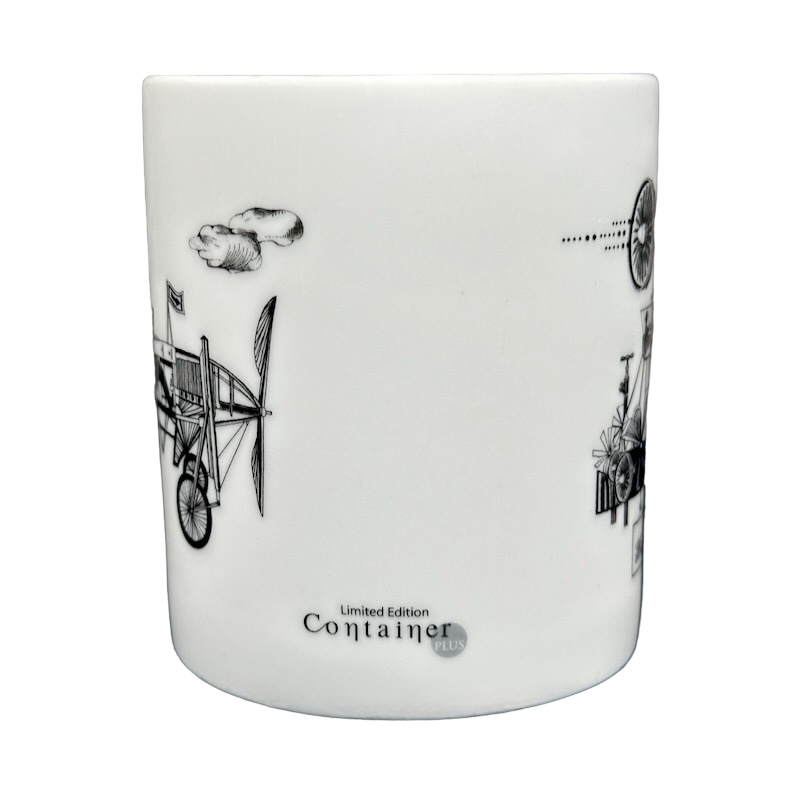 Virgin Atlantic Robert Welch flying machines mug featuring detailed illustrations of vintage aircraft