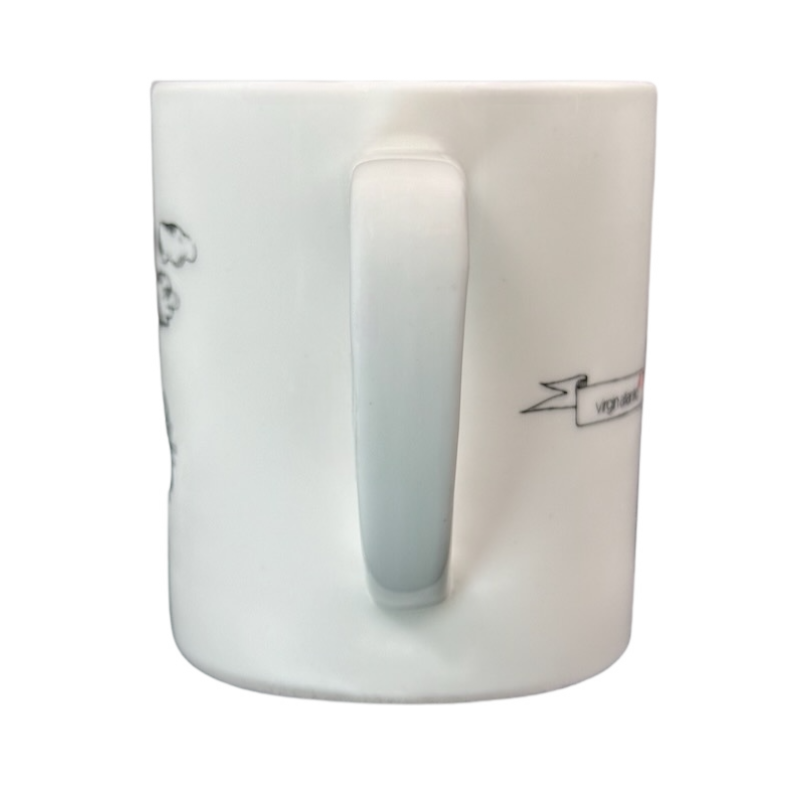 Virgin Atlantic Robert Welch flying machines mug features a unique design and sturdy handle for coffee lovers