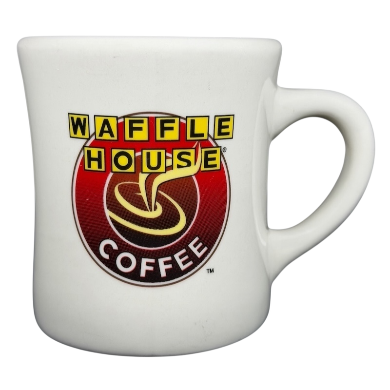 Tuxton Waffle House vintage coffee mug featuring iconic logo in bold colors