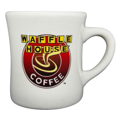 Tuxton Waffle House vintage coffee mug featuring iconic logo in bold colors
