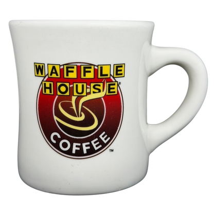 Tuxton Waffle House vintage coffee mug featuring iconic logo and warm colors