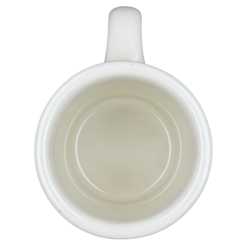 Empty Tuxton Waffle House vintage coffee mug showing smooth interior finish and classic design