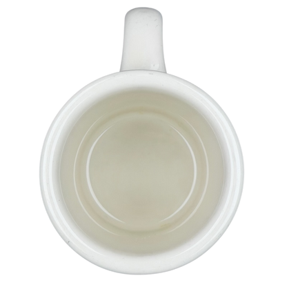 Empty Tuxton Waffle House vintage coffee mug showing smooth interior finish and classic design