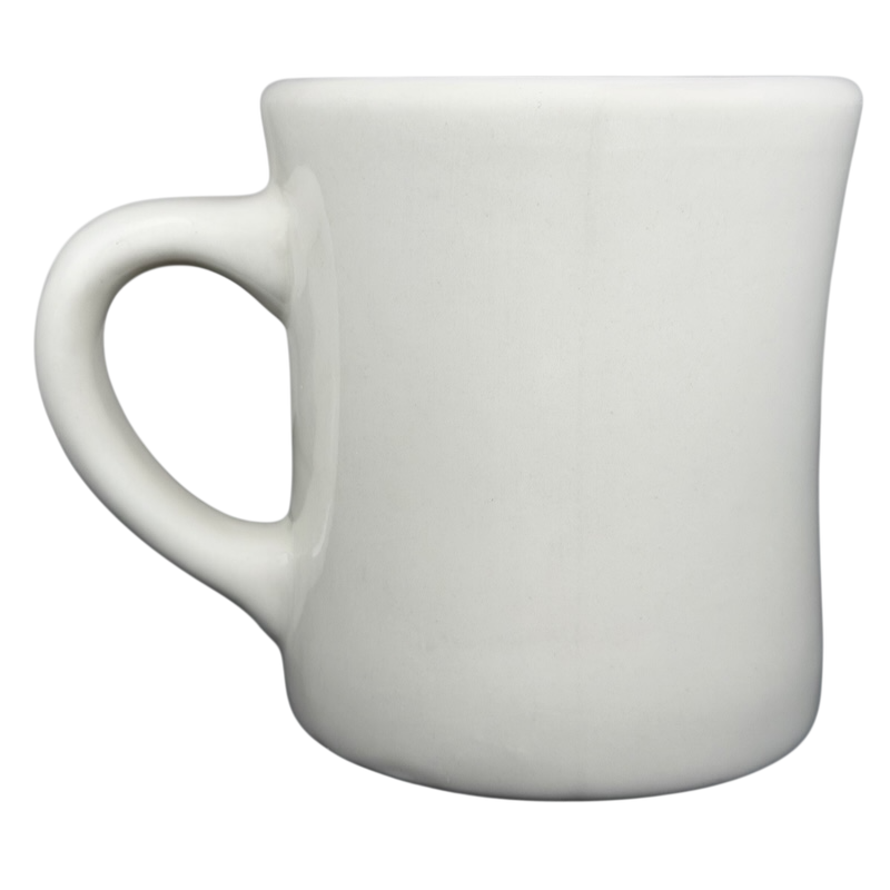 Tuxton Waffle House vintage coffee mug in classic white with a simple handle