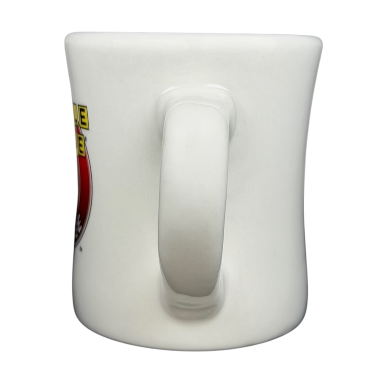 Side view of a Tuxton Waffle House vintage coffee mug showcasing its classic design and sturdy handle
