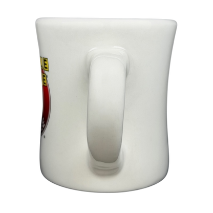 Side view of a Tuxton Waffle House vintage coffee mug showcasing its classic design and sturdy handle