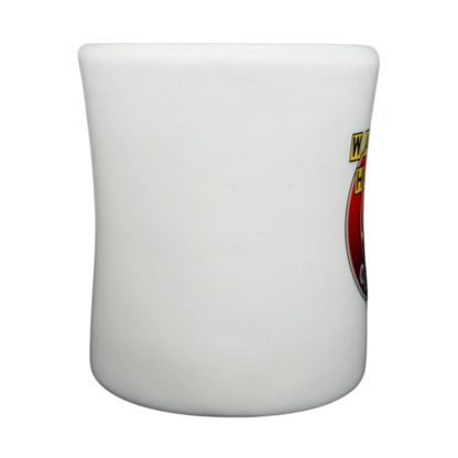 Tuxton Waffle House vintage coffee mug featuring classic logo design in white ceramic