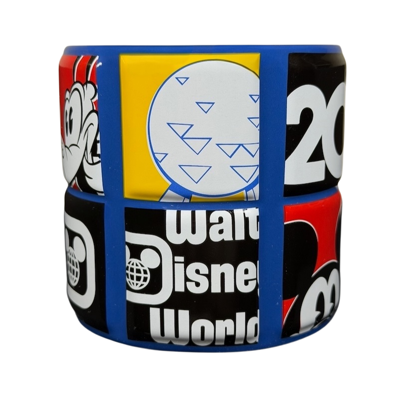Walt Disney World 2021 Color Block Grid Mug featuring colorful Mickey Mouse and EPCOT design