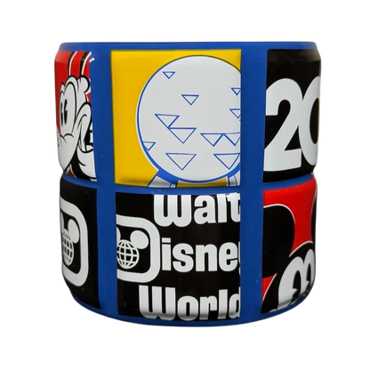 Walt Disney World 2021 Color Block Grid Mug featuring colorful Mickey Mouse and EPCOT design