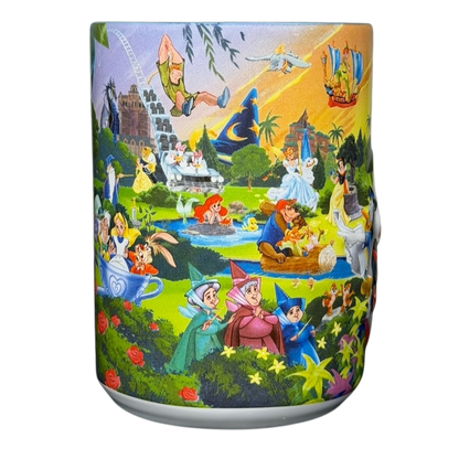 Colorful Walt Disney World Dad Mug Disney Parks featuring iconic characters and attractions
