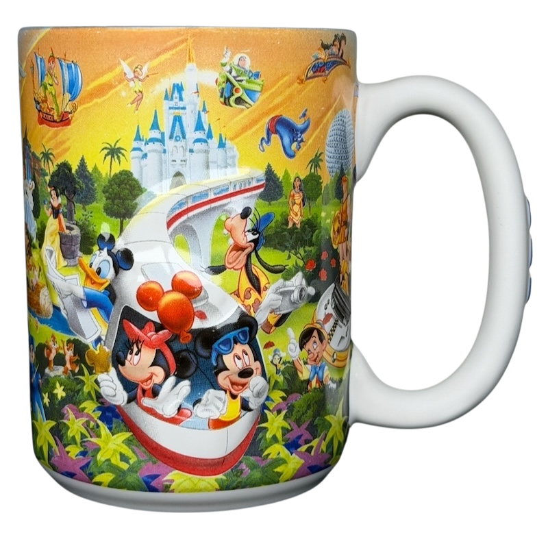 Walt Disney World Dad Mug Disney Parks featuring colorful characters and attractions from Disney World