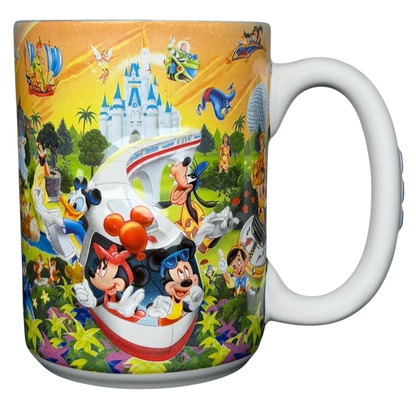 Walt Disney World Dad Mug Disney Parks featuring colorful characters and attractions from Disney World