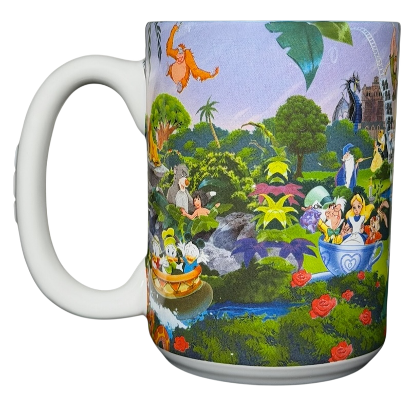 Colorful Walt Disney World Dad Mug Disney Parks featuring favorite Disney characters and attractions