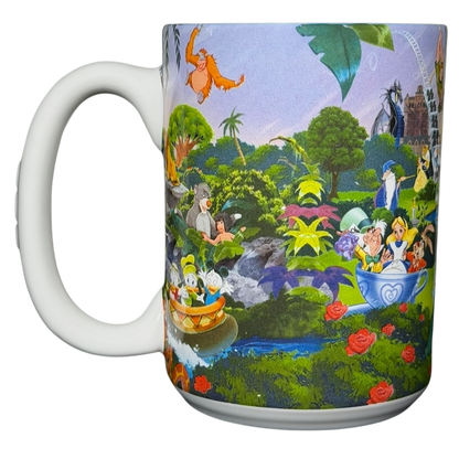 Colorful Walt Disney World Dad Mug Disney Parks featuring favorite Disney characters and attractions