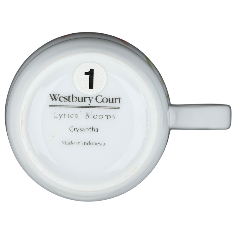 Westbury Court Lyrical Blooms Crysantha vintage Mug with elegant floral design and high-quality ceramic