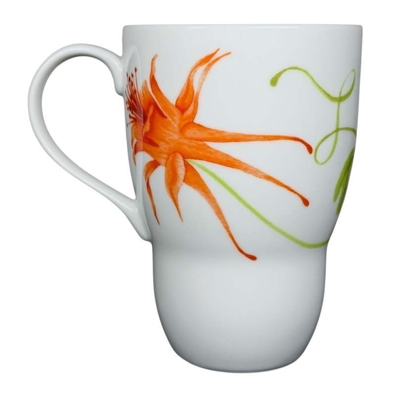 Lyrical Blooms Crysantha vintage Mug featuring vibrant floral design and elegant handle