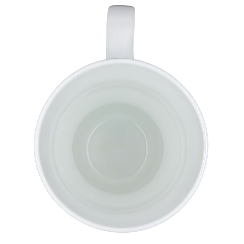 Lyrical Blooms Crysantha vintage Mug in clean white with a smooth interior, perfect for hot beverages