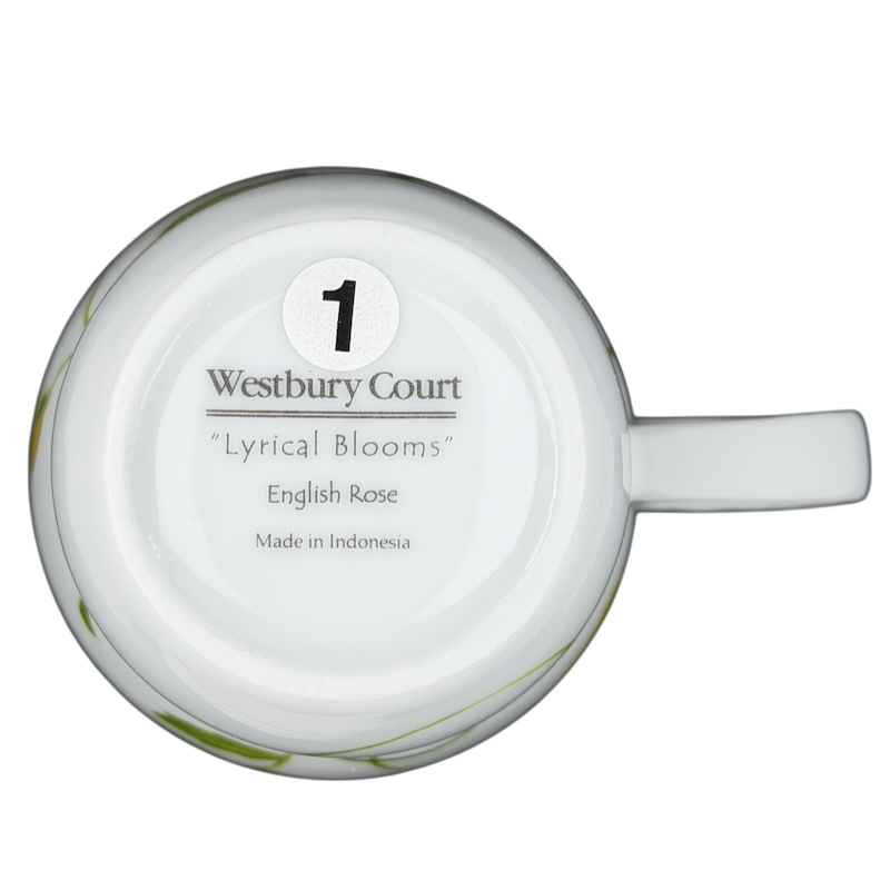 Westbury Court Lyrical Blooms English Rose vintage Mug with floral design, perfect for tea lovers