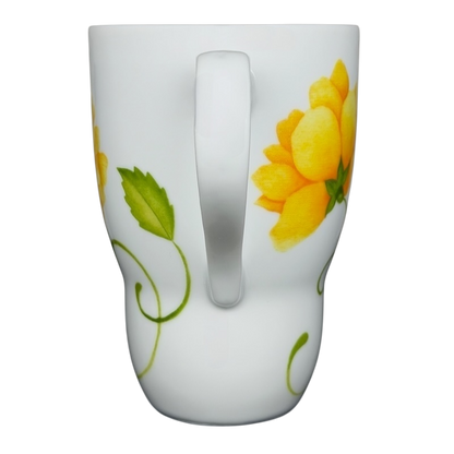 Lyrical Blooms English Rose vintage Mug with yellow floral design and elegant handle