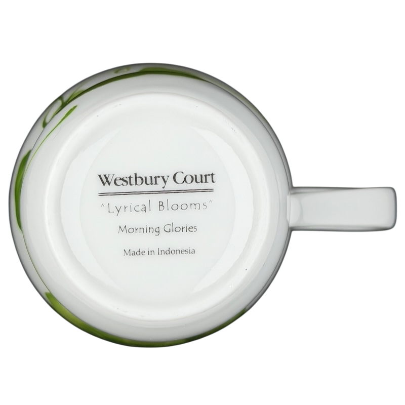 Westbury Court Lyrical Blooms Morning Glories vintage Mug with a floral design and smooth white finish