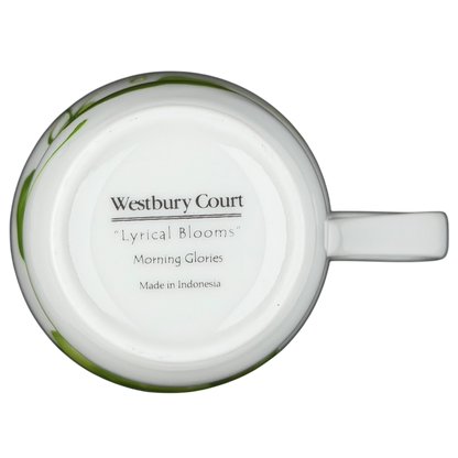 Westbury Court Lyrical Blooms Morning Glories vintage Mug with a floral design and smooth white finish
