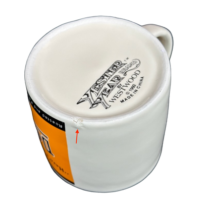 Yester Year Daily Delight vintage coffee mug showing Westwood stamp on base and small chip on rim