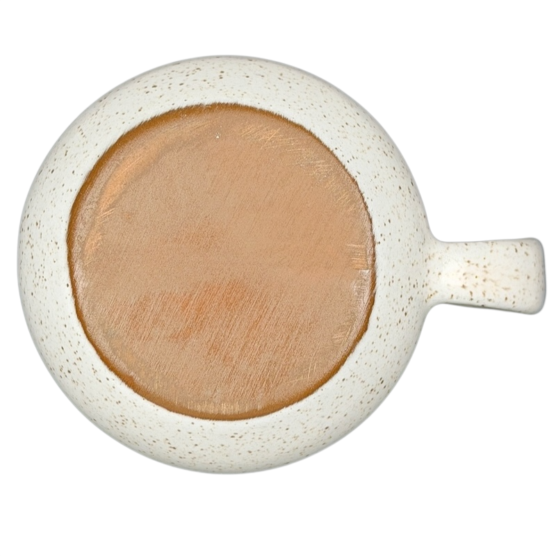Top view of a Whistler embossed speckled vintage mug showcasing its unique texture and earthy design
