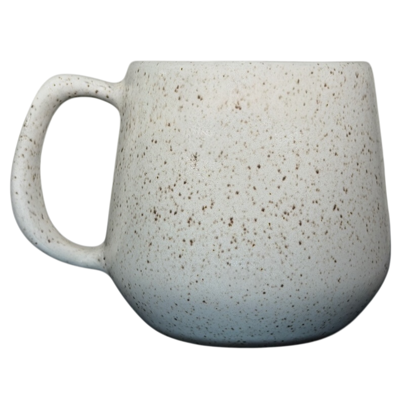 Whistler embossed speckled vintage mug in a rustic design with a rounded shape and a sturdy handle